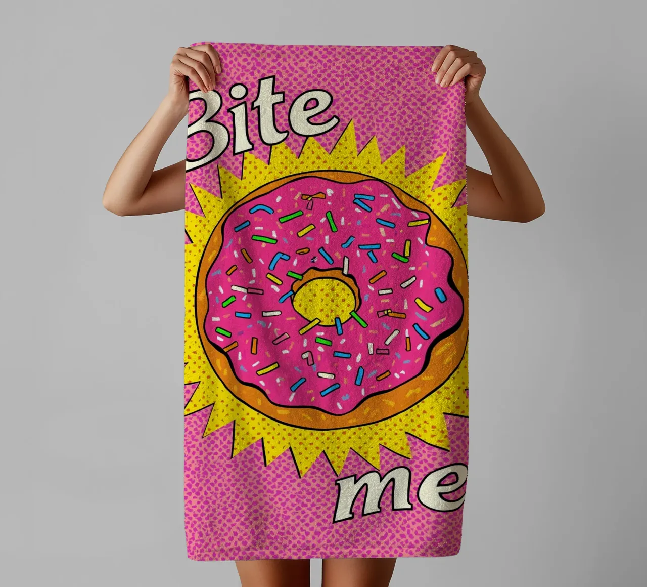 Ciambella con zuccherini "Bite Me asciugamano da bagno da DesignDoodle