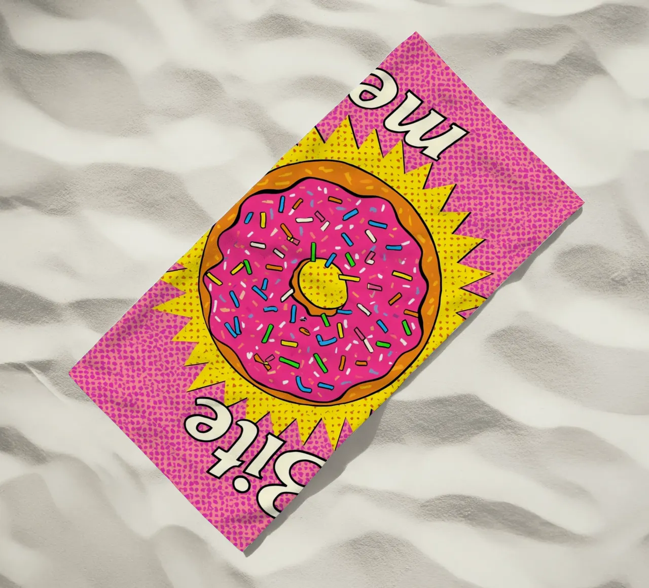 Ciambella con zuccherini "Bite Me telo mare da DesignDoodle