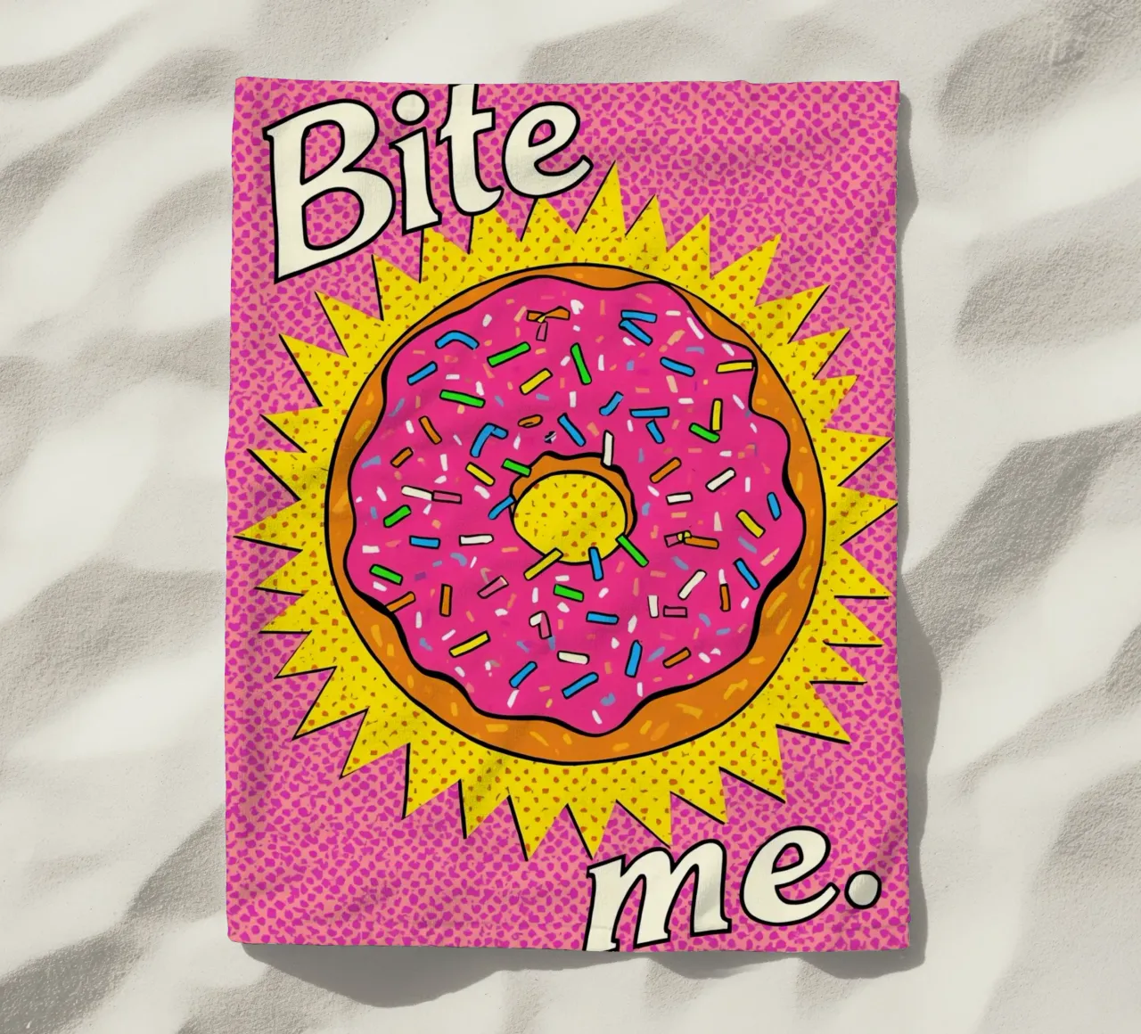 Ciambella con zuccherini "Bite Me telo mare da DesignDoodle