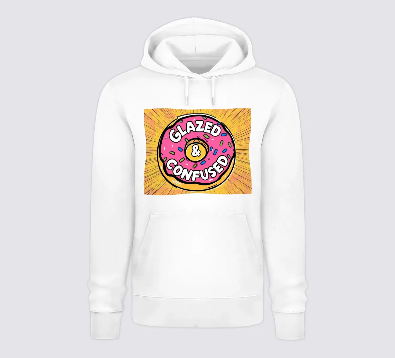 Ciambella con zuccherini "Glassata e confusa". felpa con cappuccio da DesignDoodle