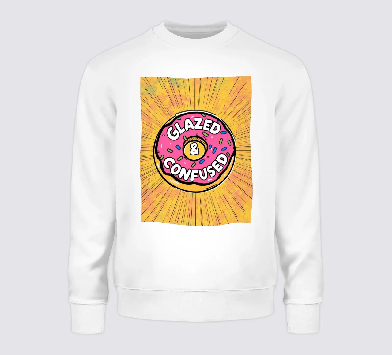 Ciambella con zuccherini "Glassata e confusa". felpa da DesignDoodle