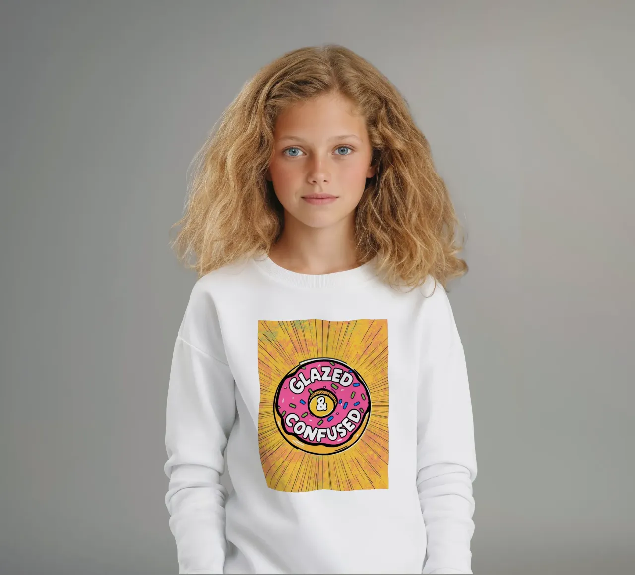 Donut con virutas "Glazed & Confused " (glaseado y confuso) sudadera para niño de DesignDoodle