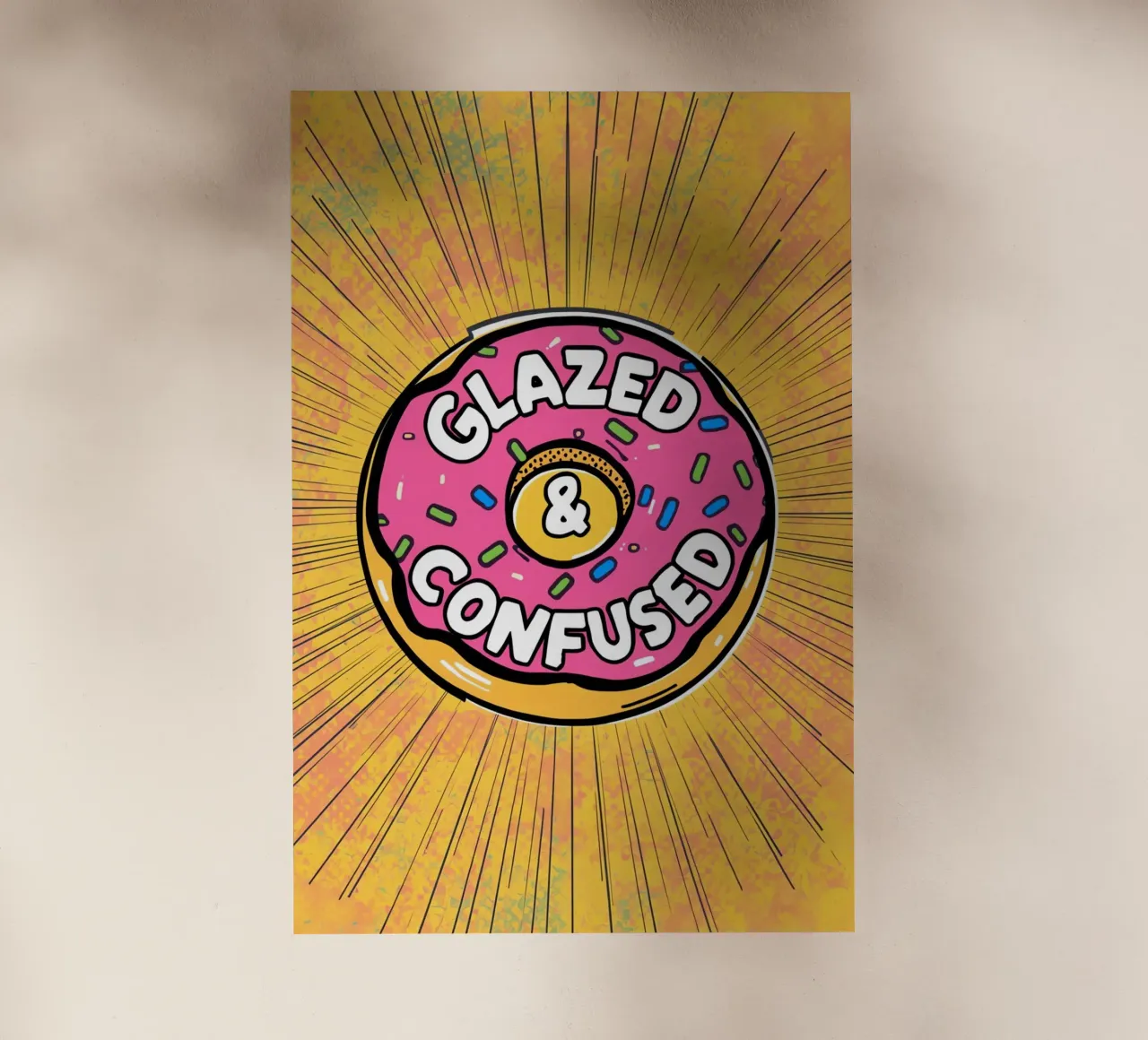 Ciambella con zuccherini "Glassata e confusa". pellicola backlit da DesignDoodle