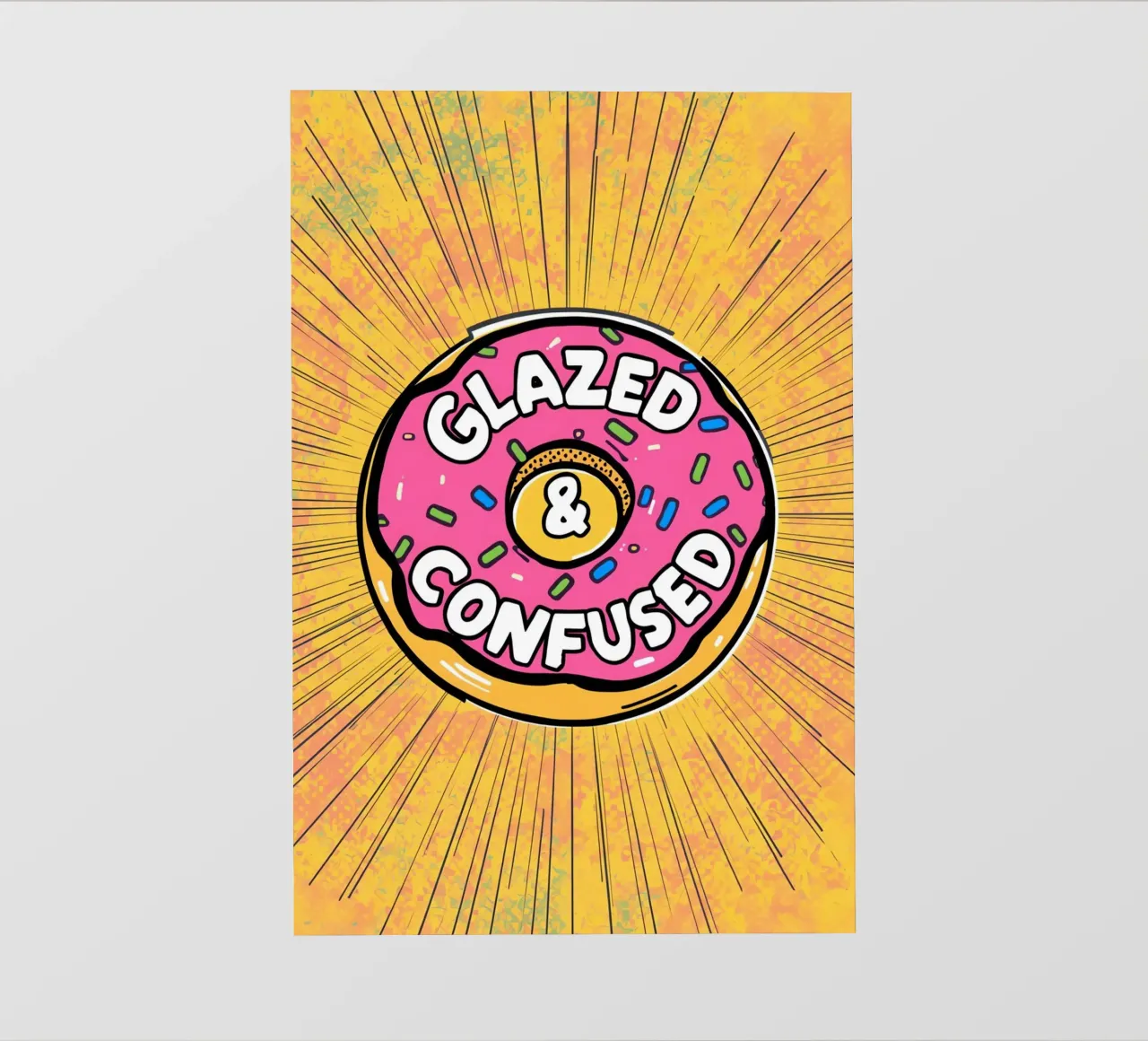 Ciambella con zuccherini "Glassata e confusa". pellicola backlit da DesignDoodle
