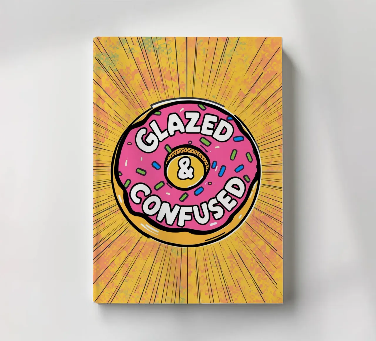Donut with Sprinkles "Glazed & Confused " notebook by DesignDoodle