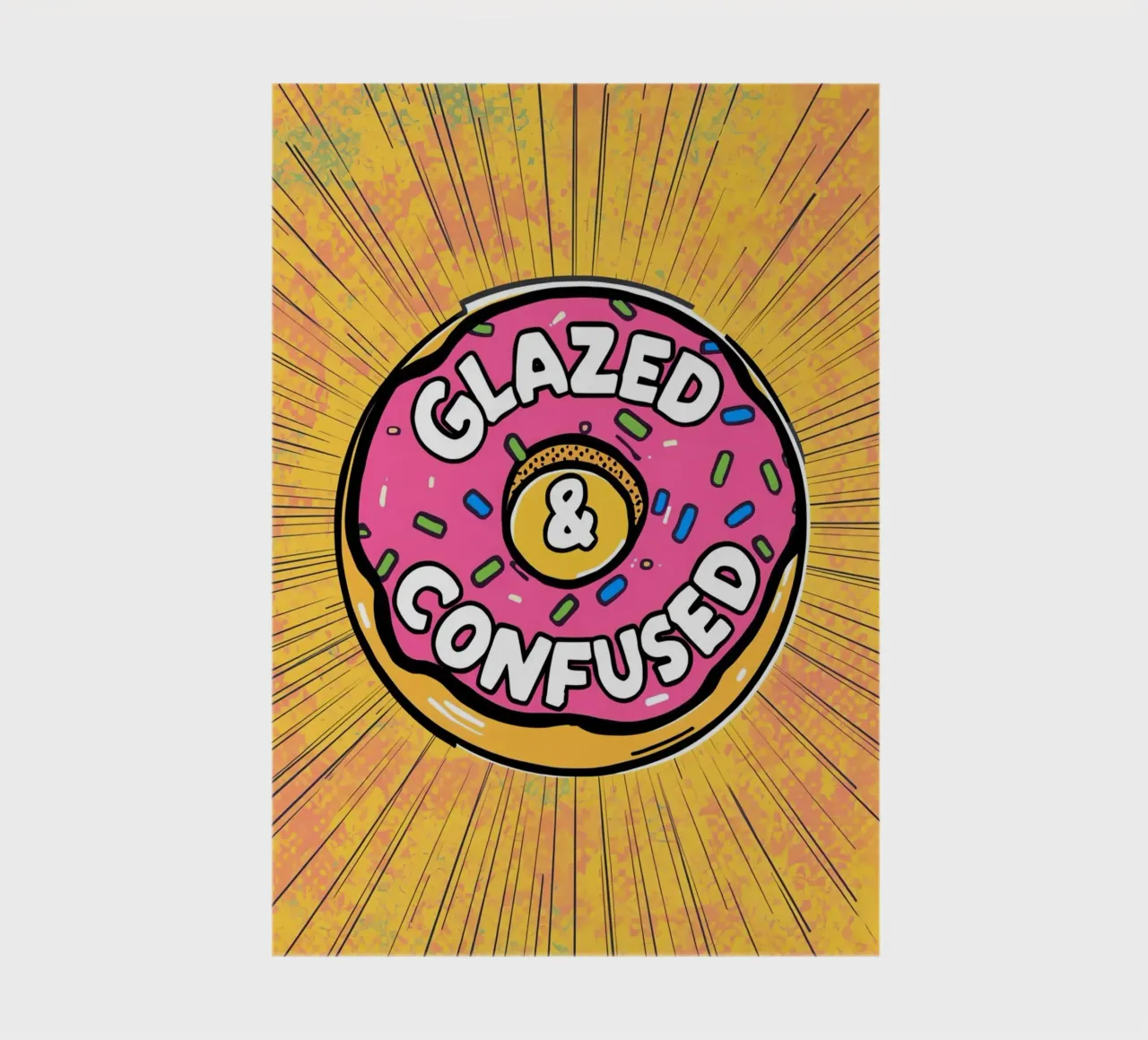 Donut with Sprinkles "Glazed & Confused " notebook by DesignDoodle