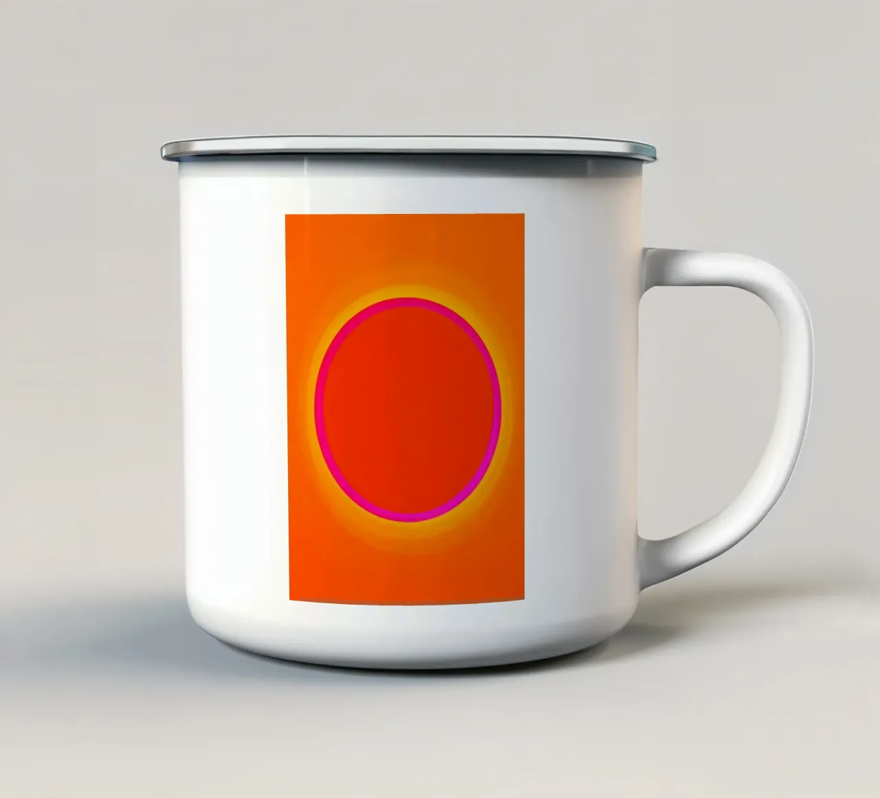Dopamin Overflow | Kosmischer Sonnen-Kreis Emaille Tasse von Autofocus