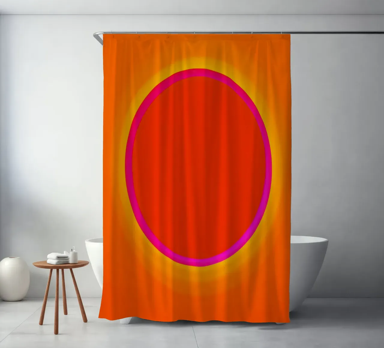 Dopamin Overflow | Kosmischer Sonnen-Kreis Duschvorhang von Autofocus