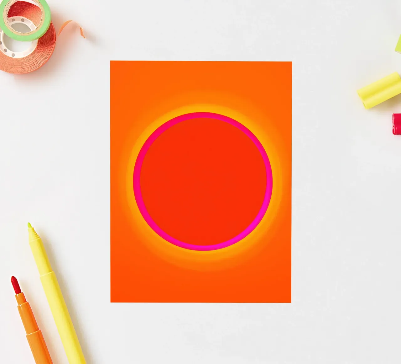Dopamine Overflow | Cosmic Sun Circle sticker by Autofocus