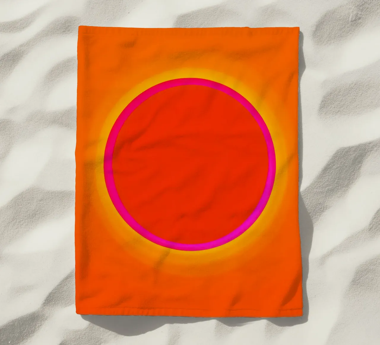 Dopamine Overflow | Cosmic Sun Circle beach towel by Autofocus
