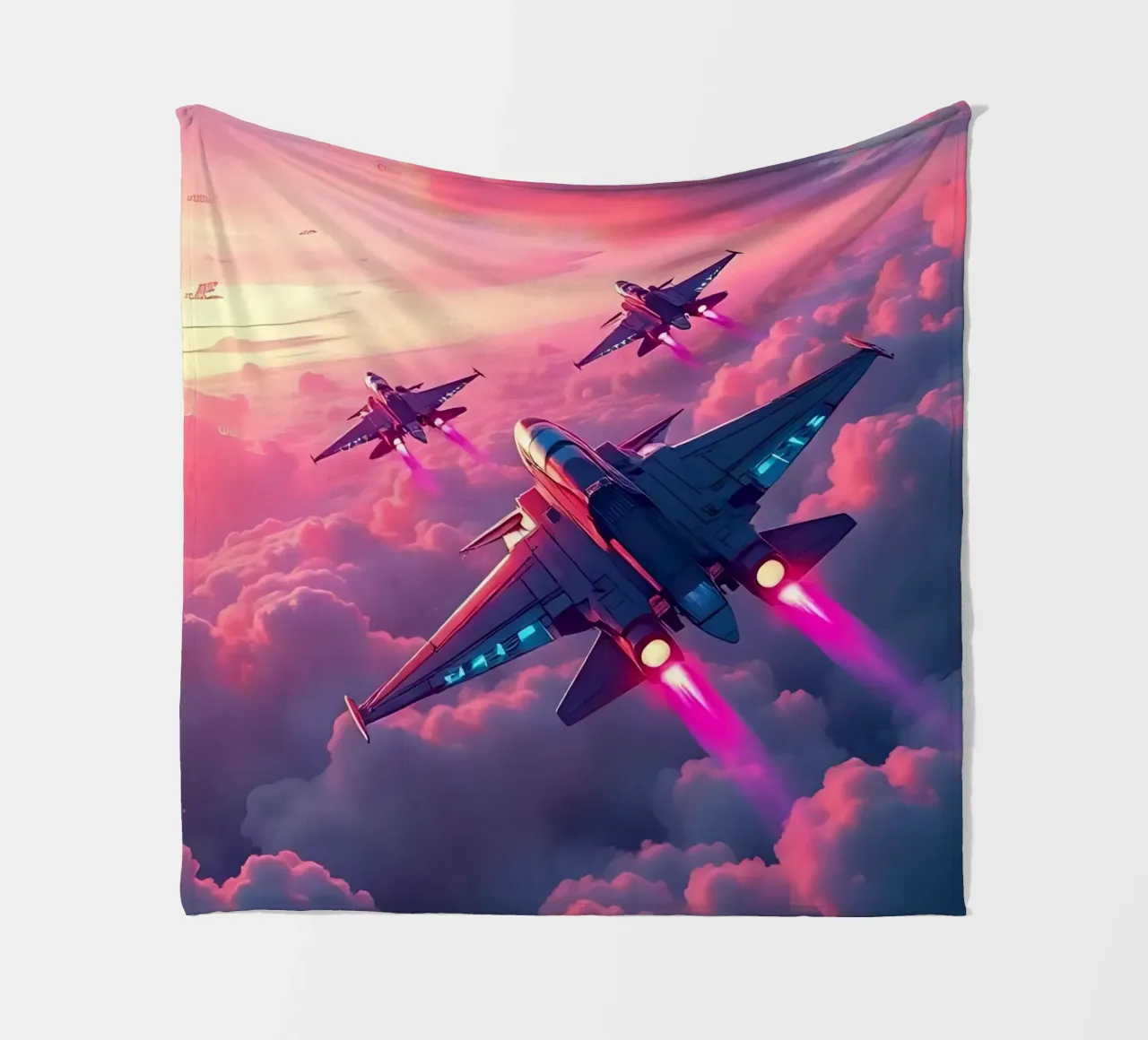 Getti nel cielo_1 coperta in pile da Fantasie & Mystikwelten by LK
