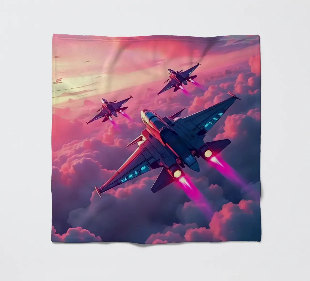 Getti nel cielo_1 coperta in pile da Fantasie & Mystikwelten by LK