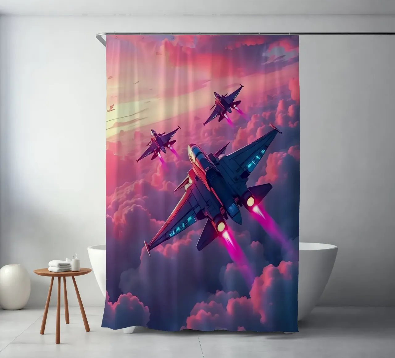 Getti nel cielo_1 tenda da doccia da Fantasie & Mystikwelten by LK