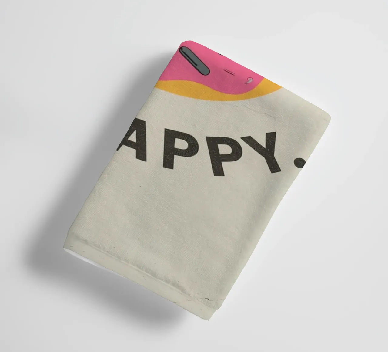Ciambella con "Donut Worry Be Happy" (Non preoccuparti, sii felice) asciugamano da bagno da DesignDoodle