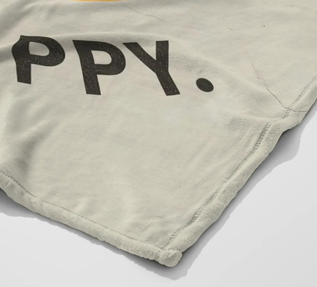 Ciambella con "Donut Worry Be Happy" (Non preoccuparti, sii felice) coperta in pile da DesignDoodle