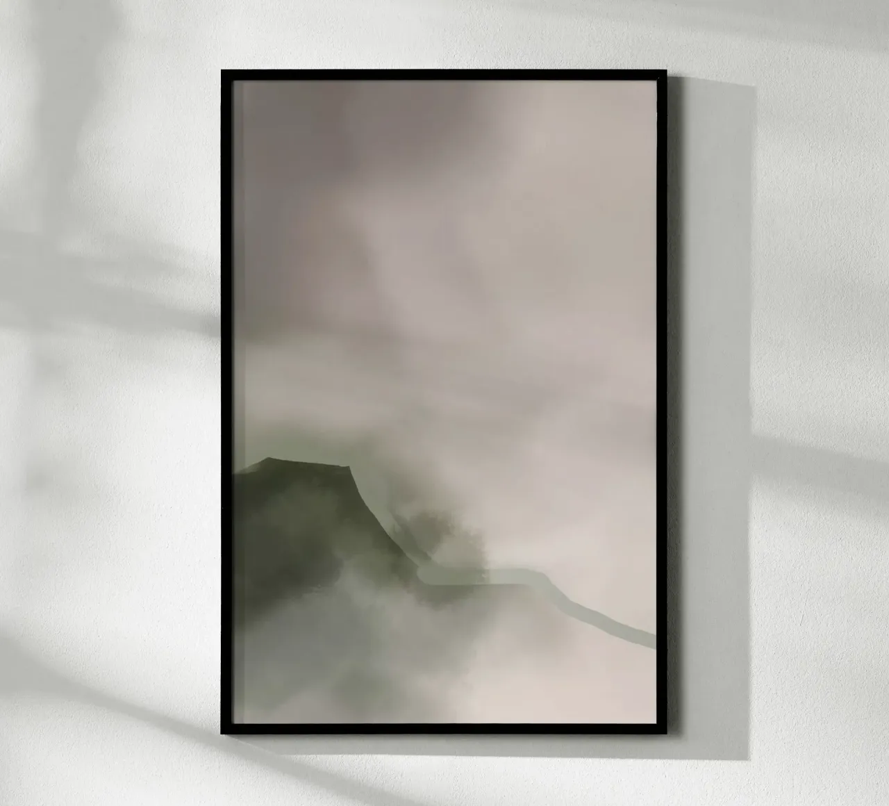 Montagna nebbiosa Zen poster da nileshkikuuchise