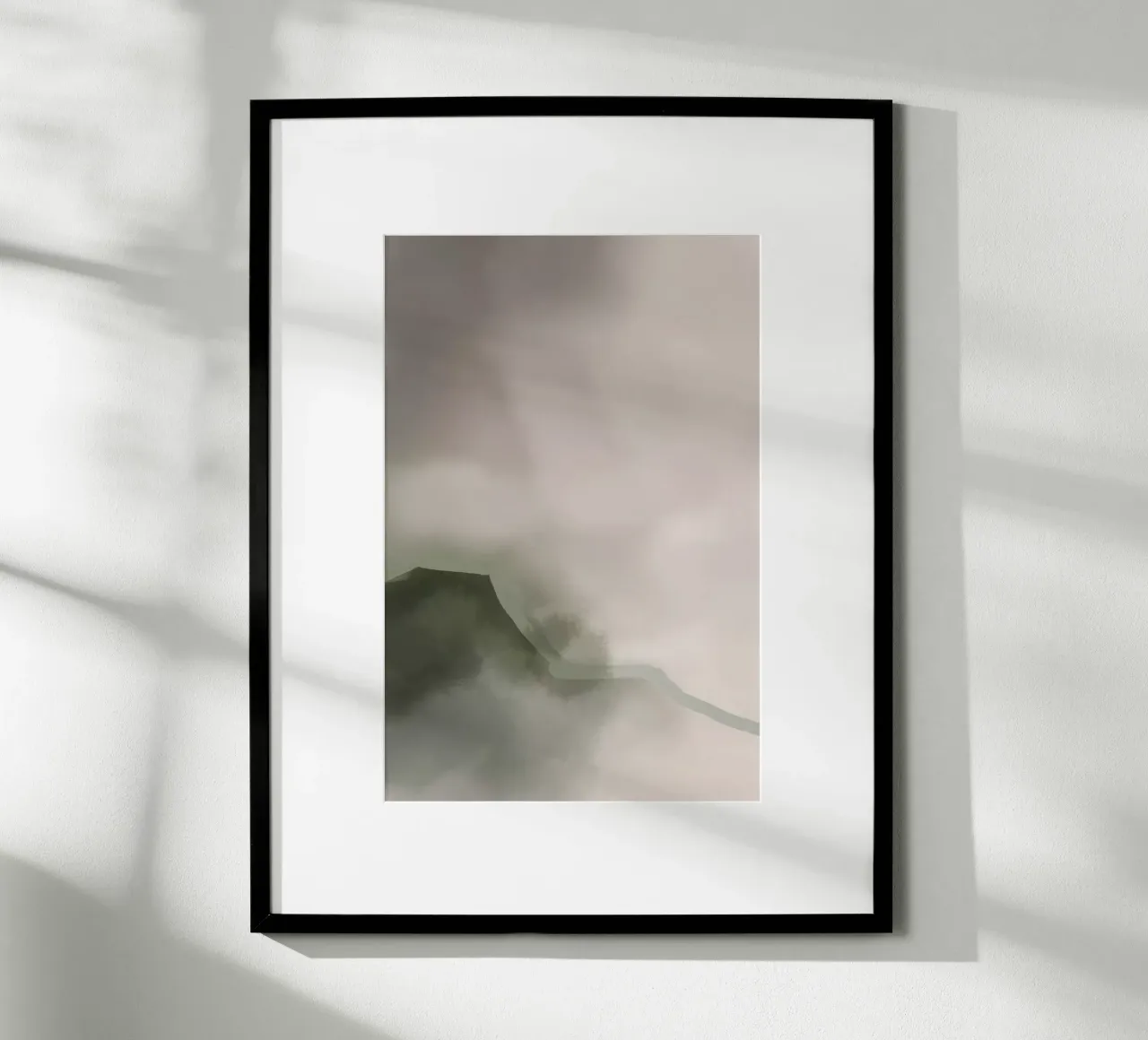 Montagna nebbiosa Zen poster da nileshkikuuchise