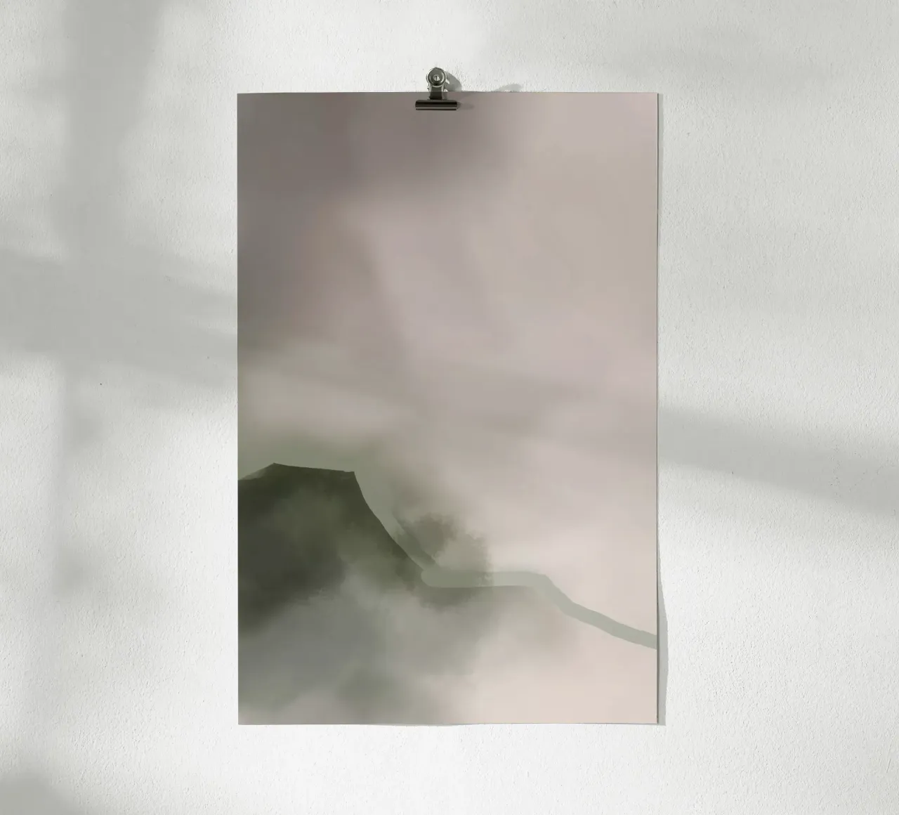 Montagna nebbiosa Zen poster da nileshkikuuchise