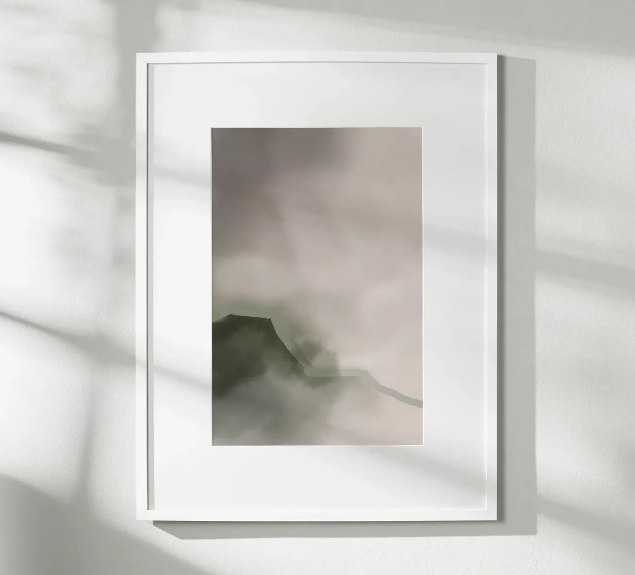 Montagna nebbiosa Zen poster da nileshkikuuchise