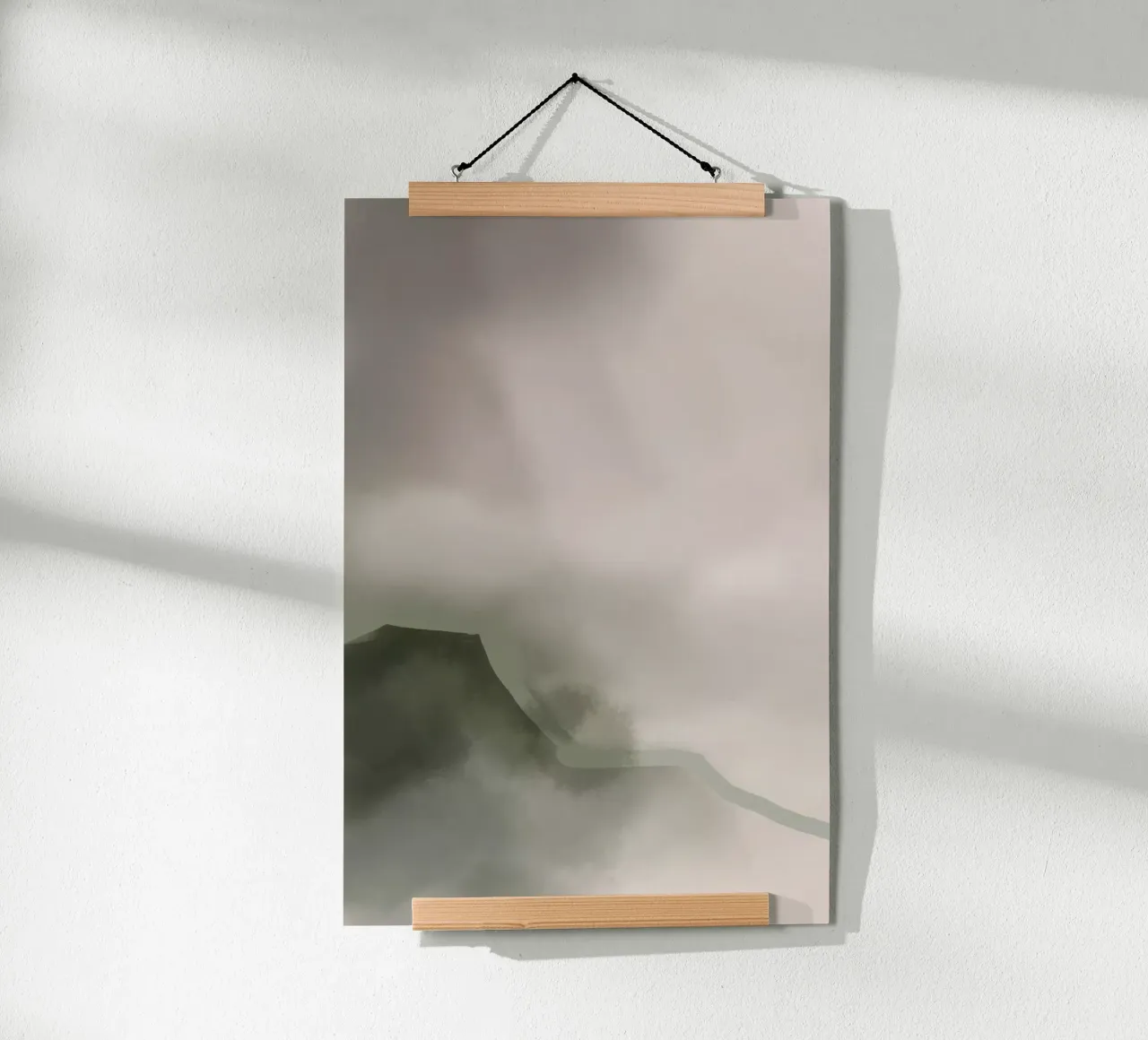 Montagna nebbiosa Zen poster da nileshkikuuchise