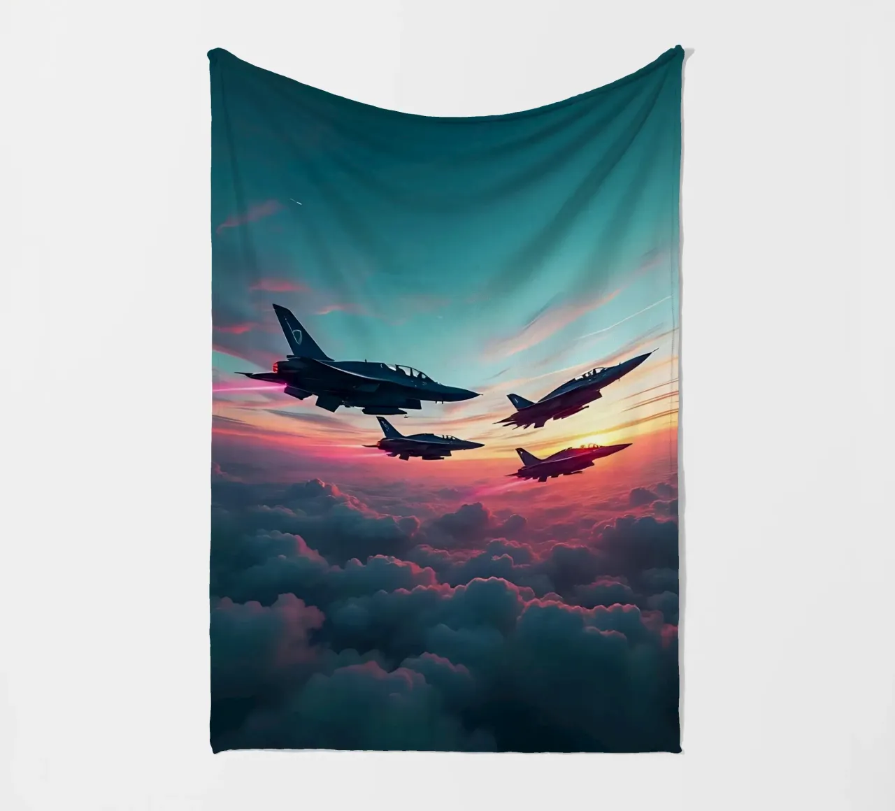 Getti nel cielo_2 coperta in pile da Fantasie & Mystikwelten by LK