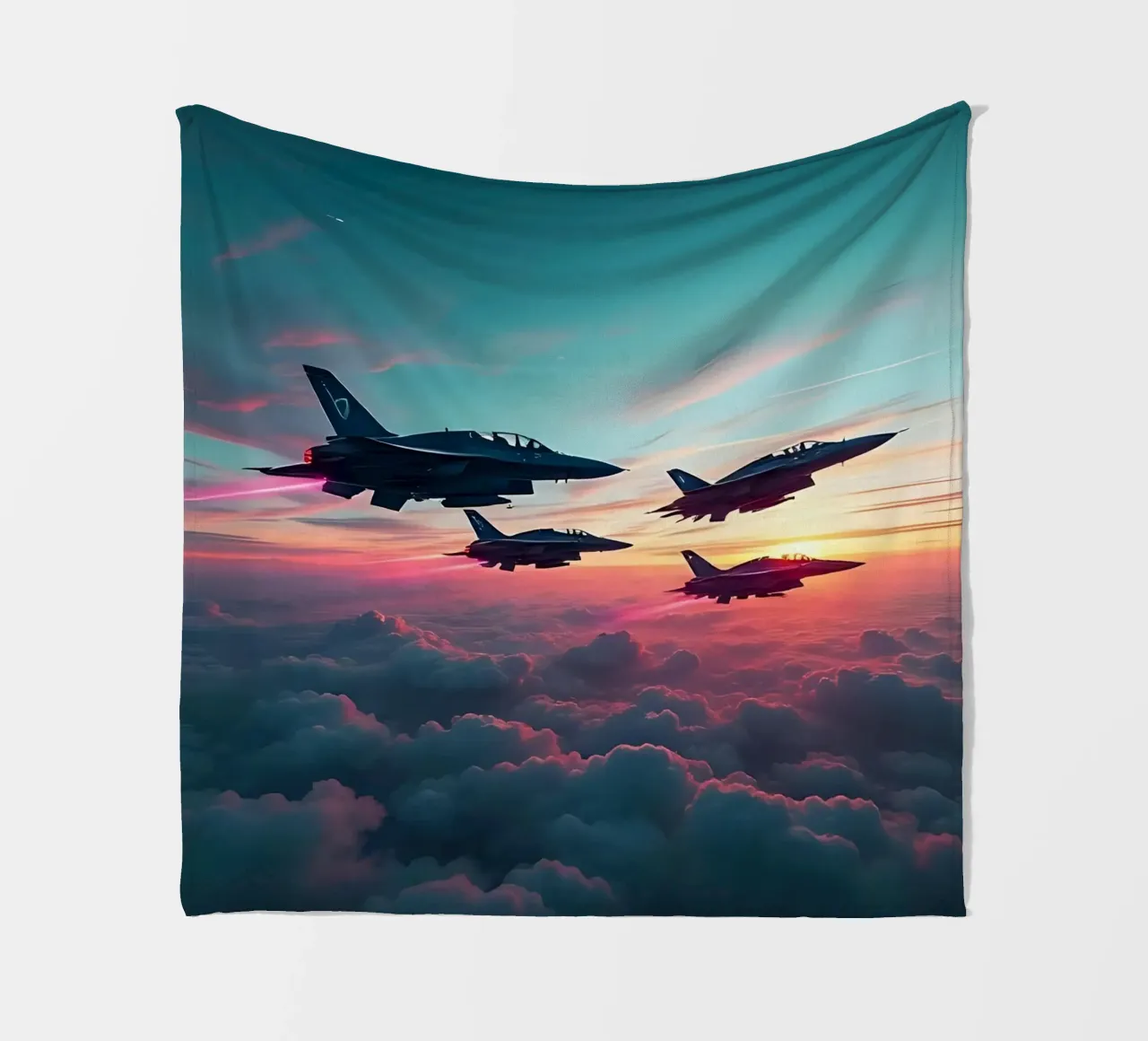 Getti nel cielo_2 coperta in pile da Fantasie & Mystikwelten by LK