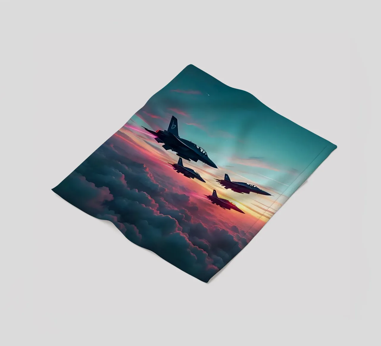 Getti nel cielo_2 coperta in pile da Fantasie & Mystikwelten by LK
