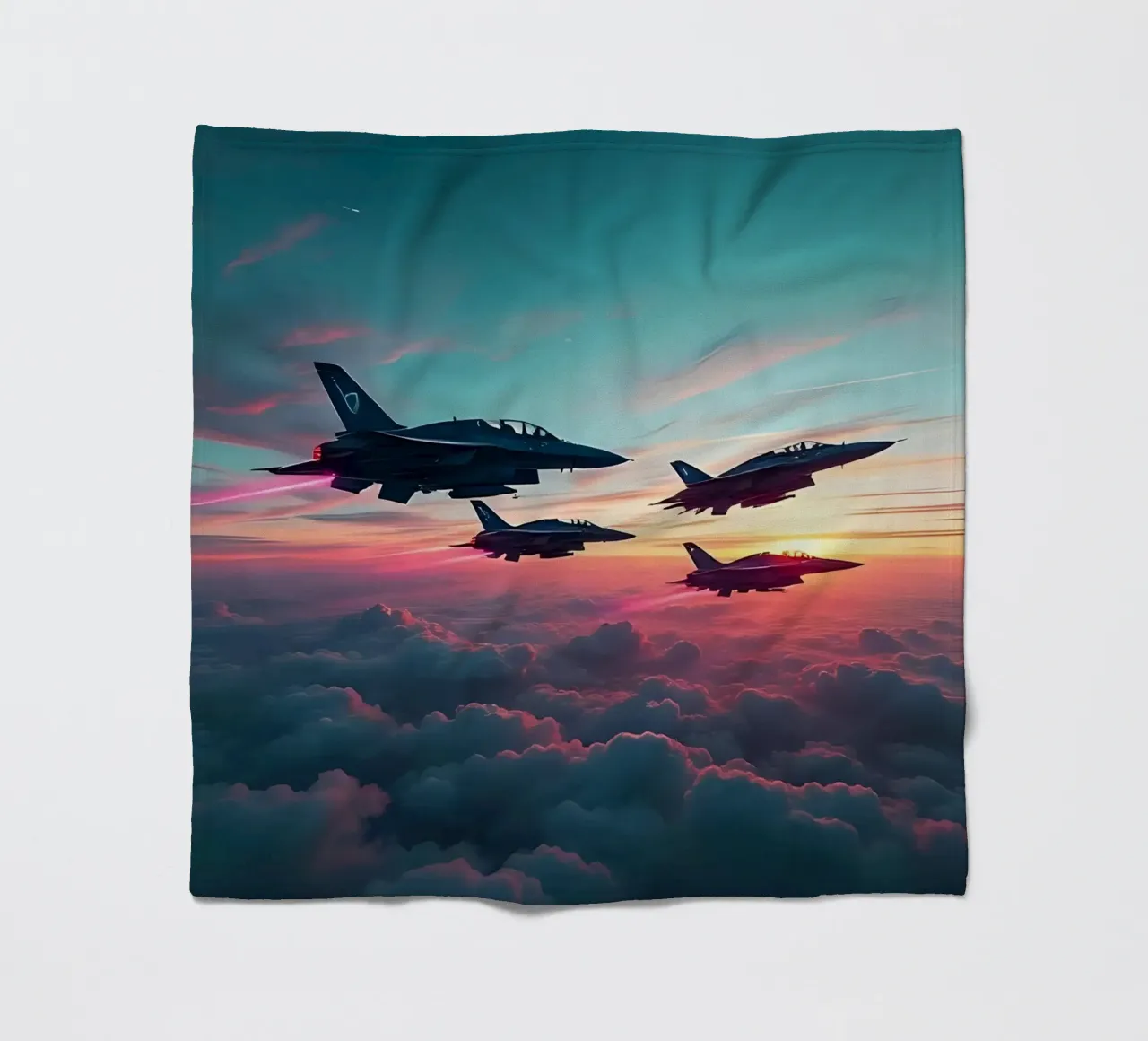 Getti nel cielo_2 coperta in pile da Fantasie & Mystikwelten by LK