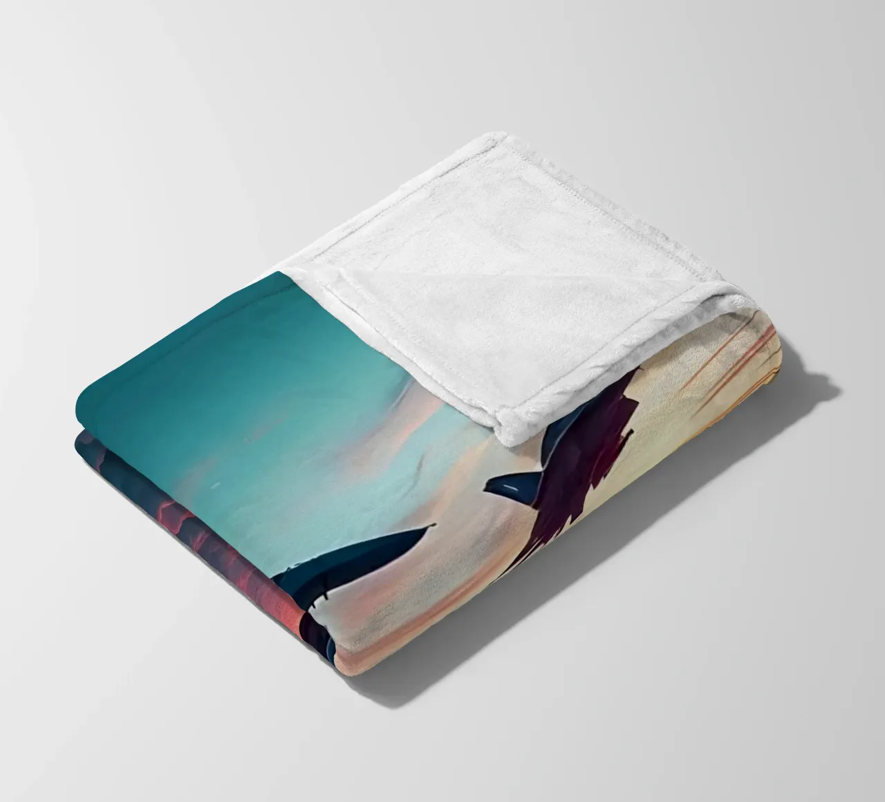Getti nel cielo_2 coperta in pile da Fantasie & Mystikwelten by LK