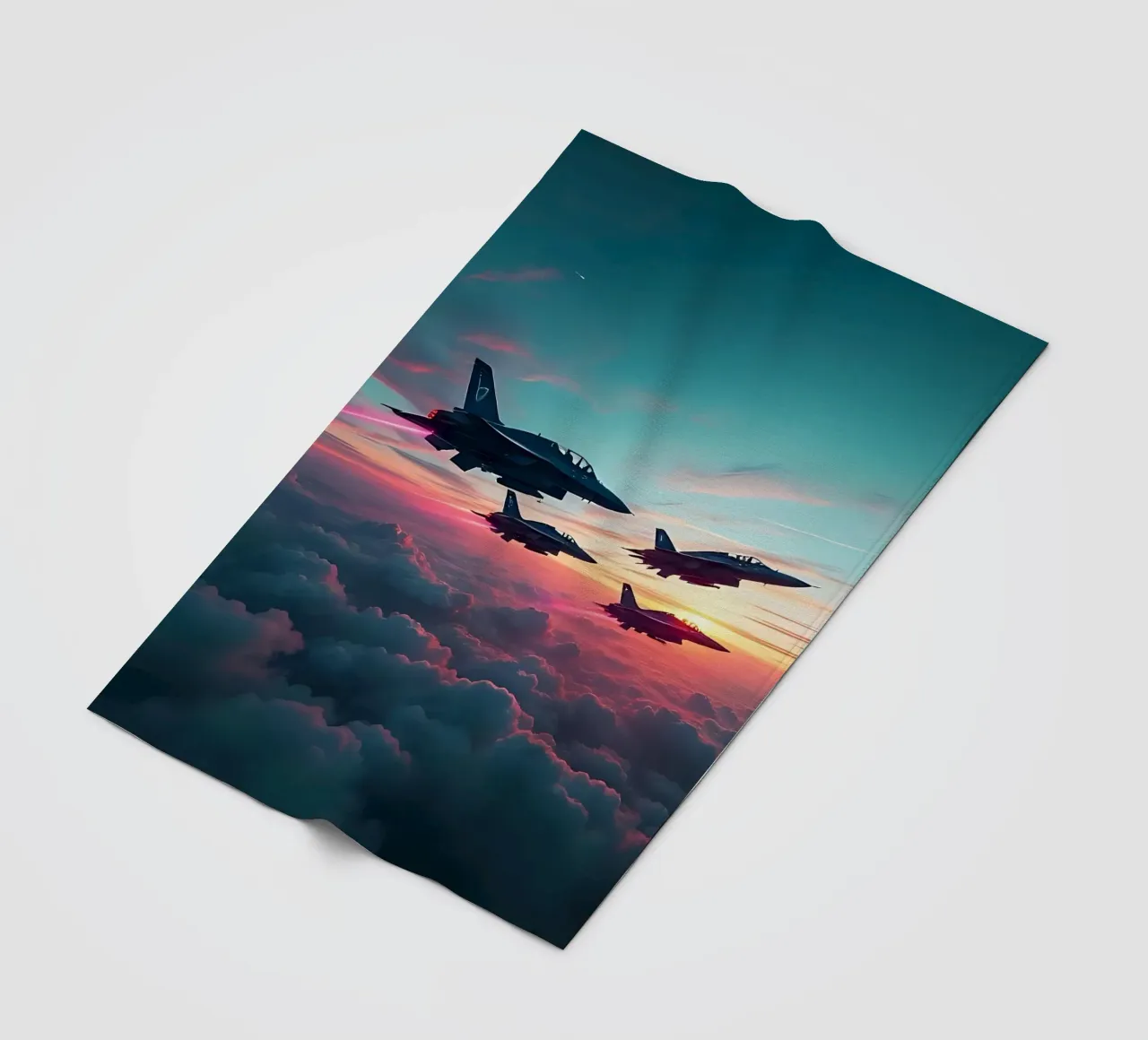 Getti nel cielo_2 coperta in pile da Fantasie & Mystikwelten by LK