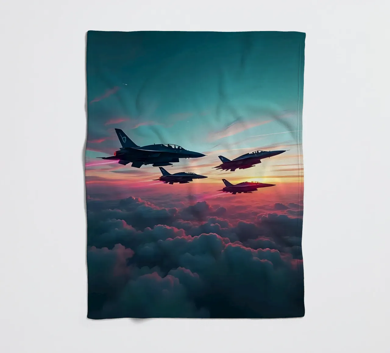 Getti nel cielo_2 coperta in pile da Fantasie & Mystikwelten by LK