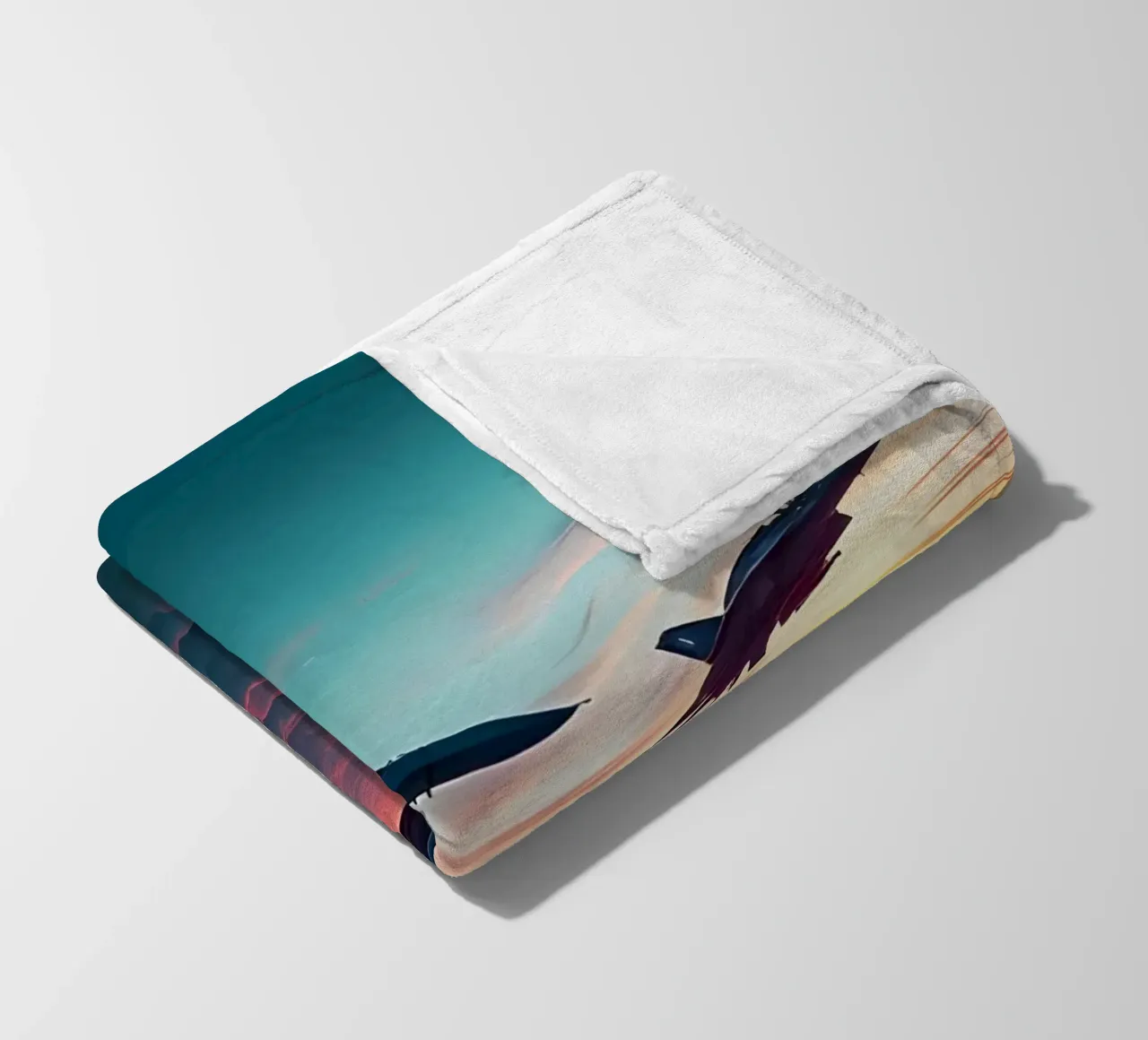Getti nel cielo_2 coperta in pile da Fantasie & Mystikwelten by LK