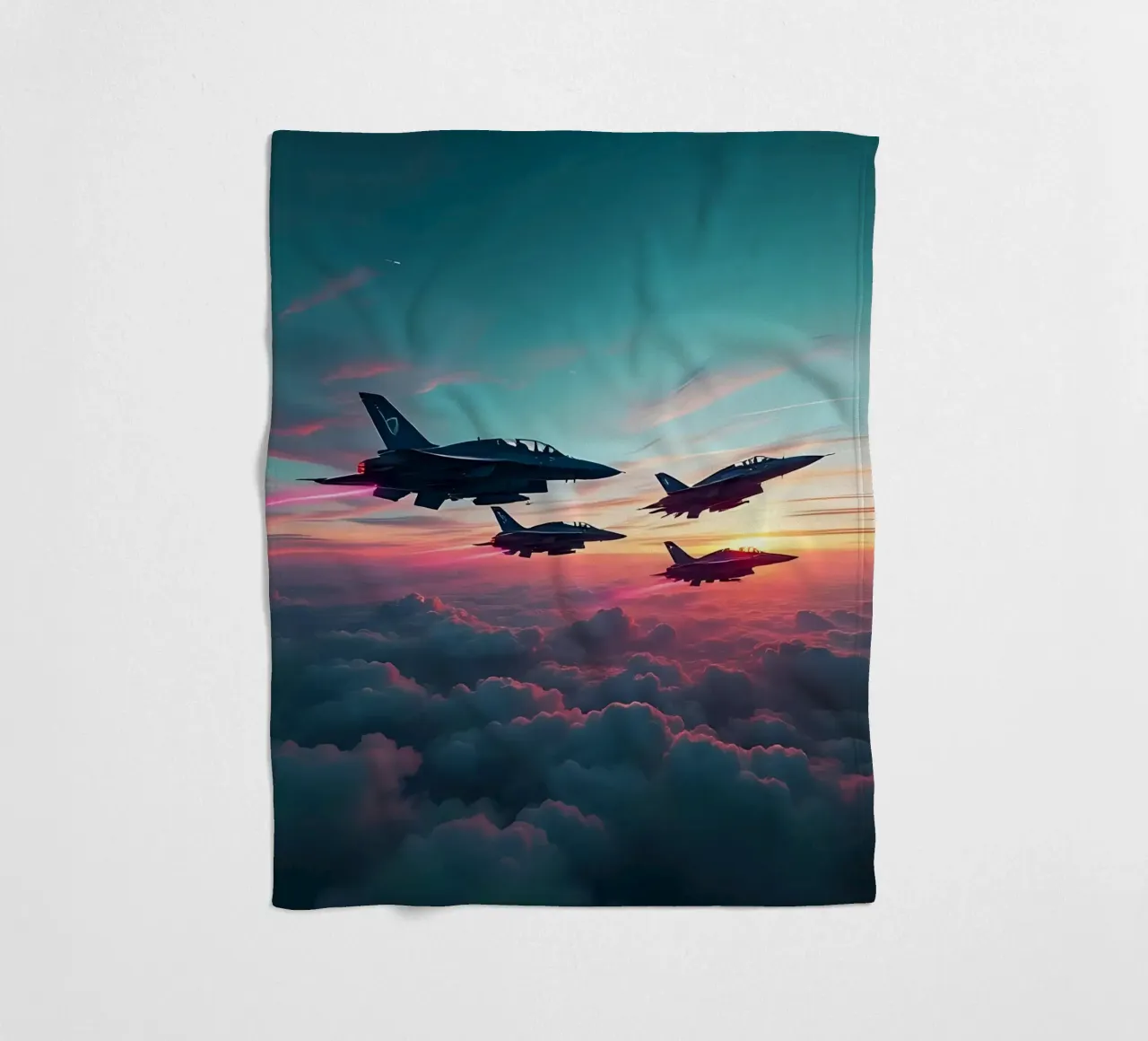 Getti nel cielo_2 coperta in pile da Fantasie & Mystikwelten by LK