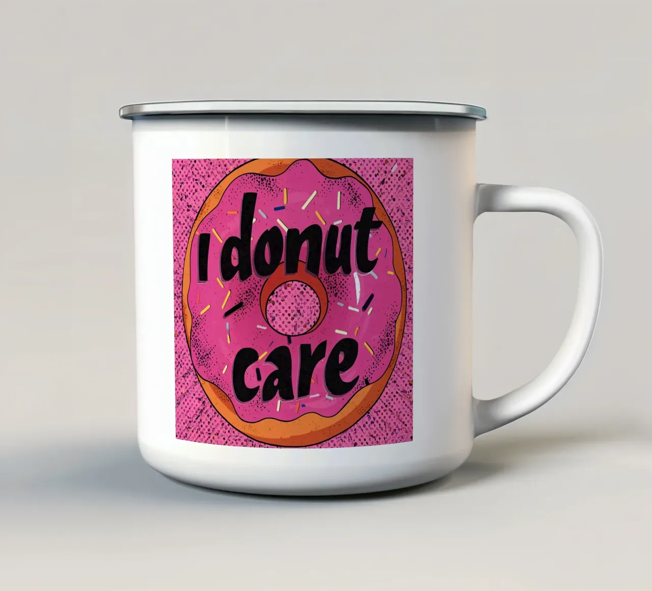 Mi interessa la ciambella tazza in smalto da DesignDoodle