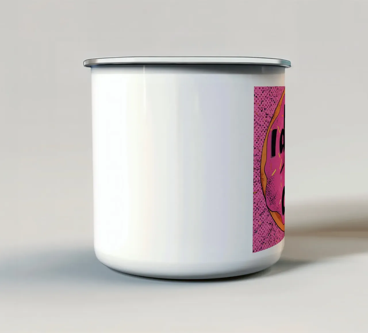 Mi interessa la ciambella tazza in smalto da DesignDoodle