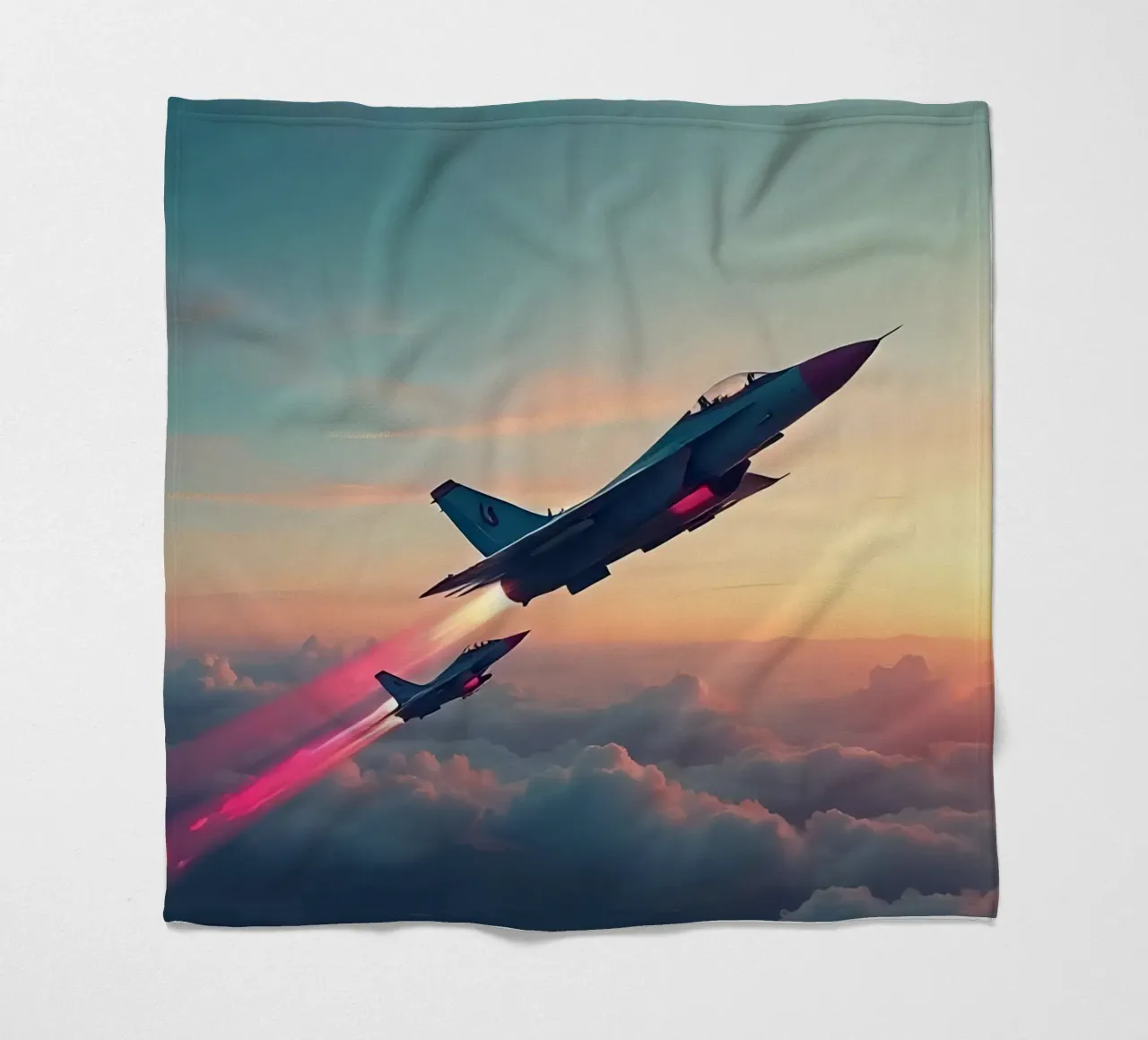 Getti nel cielo_3 coperta in pile da Fantasie & Mystikwelten by LK