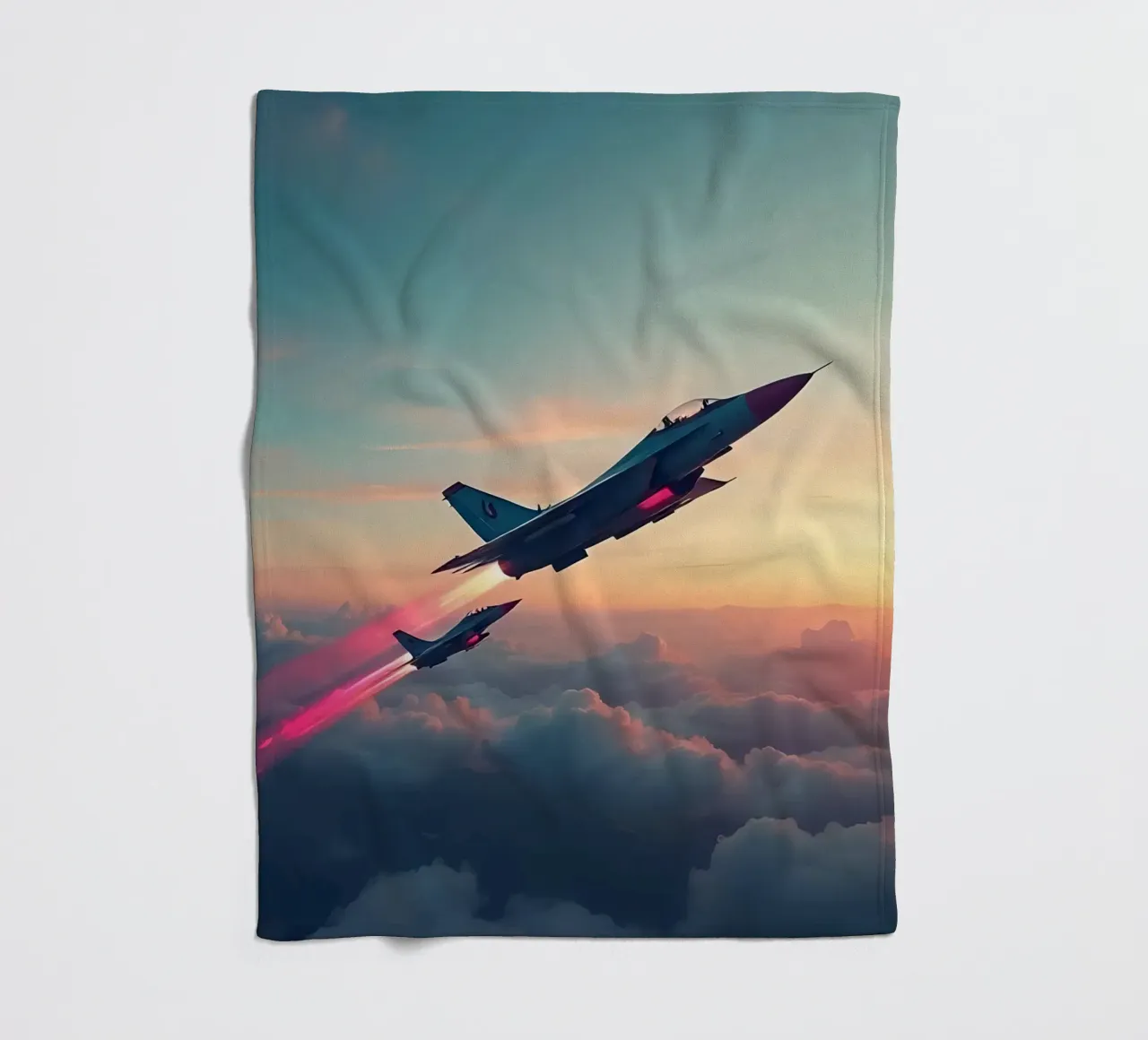 Getti nel cielo_3 coperta in pile da Fantasie & Mystikwelten by LK