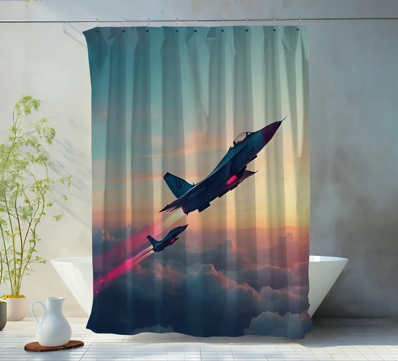 Getti nel cielo_3 tenda da doccia da Fantasie & Mystikwelten by LK