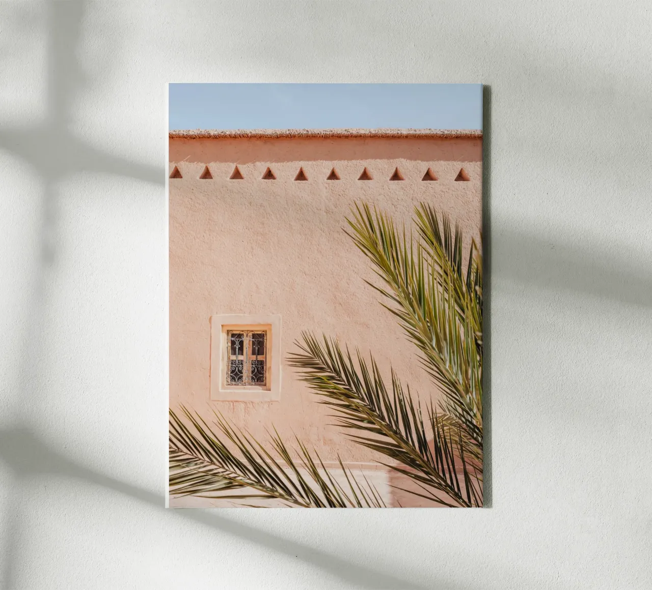 Palm, wall and window in Morocco tela da photolovers