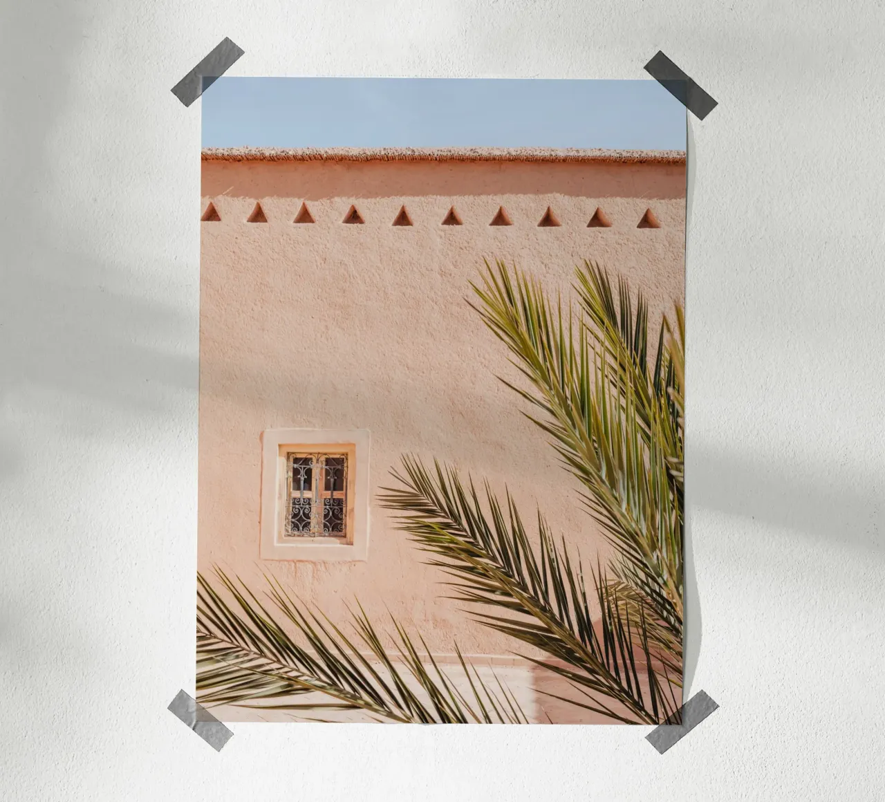 Palm, wall and window in Morocco carta hahnemühle da photolovers