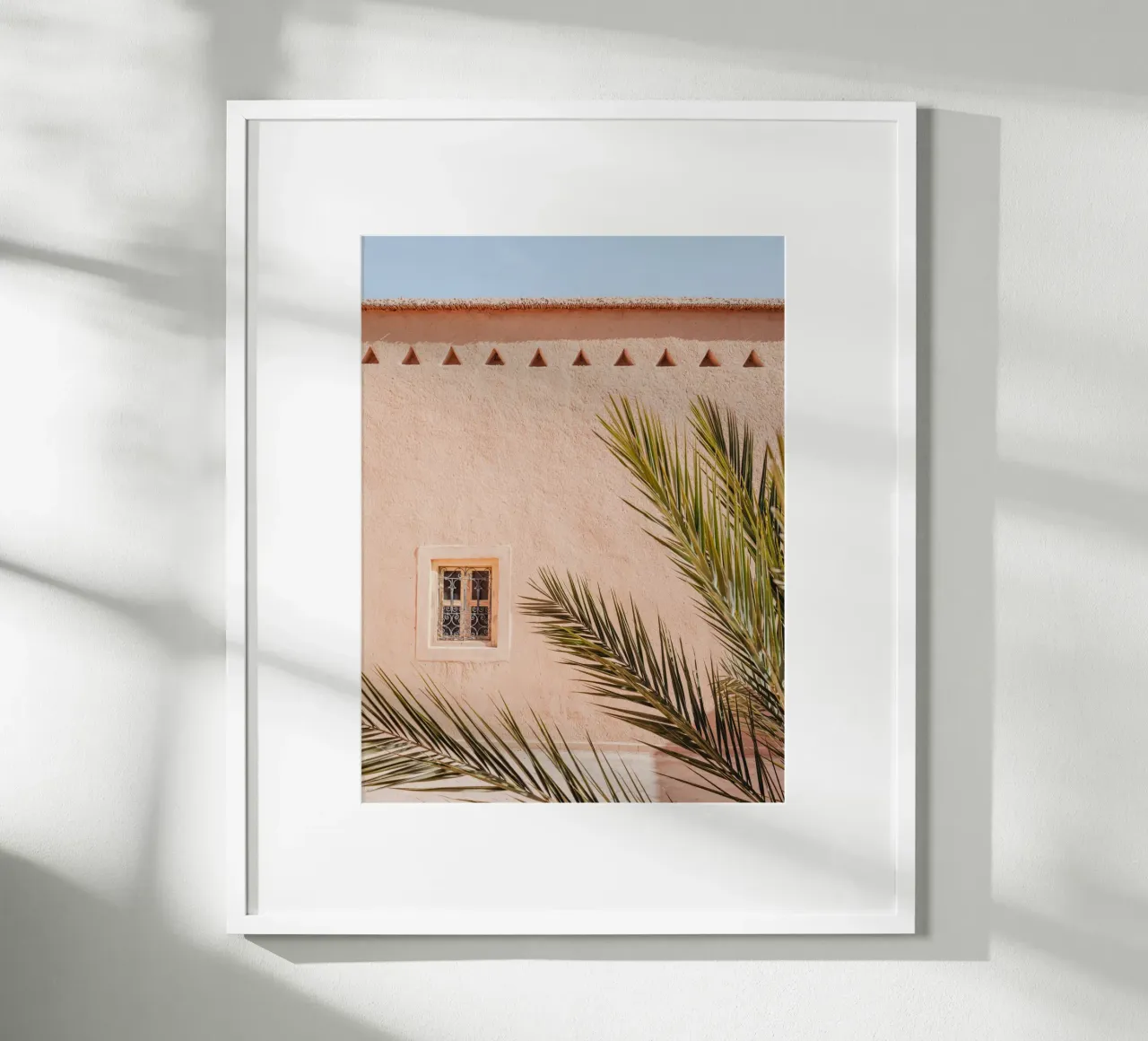 Palm, wall and window in Morocco carta hahnemühle da photolovers