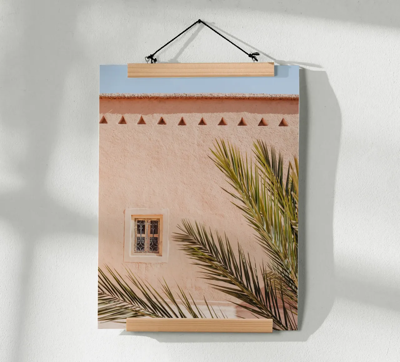 Palm, wall and window in Morocco carta hahnemühle da photolovers