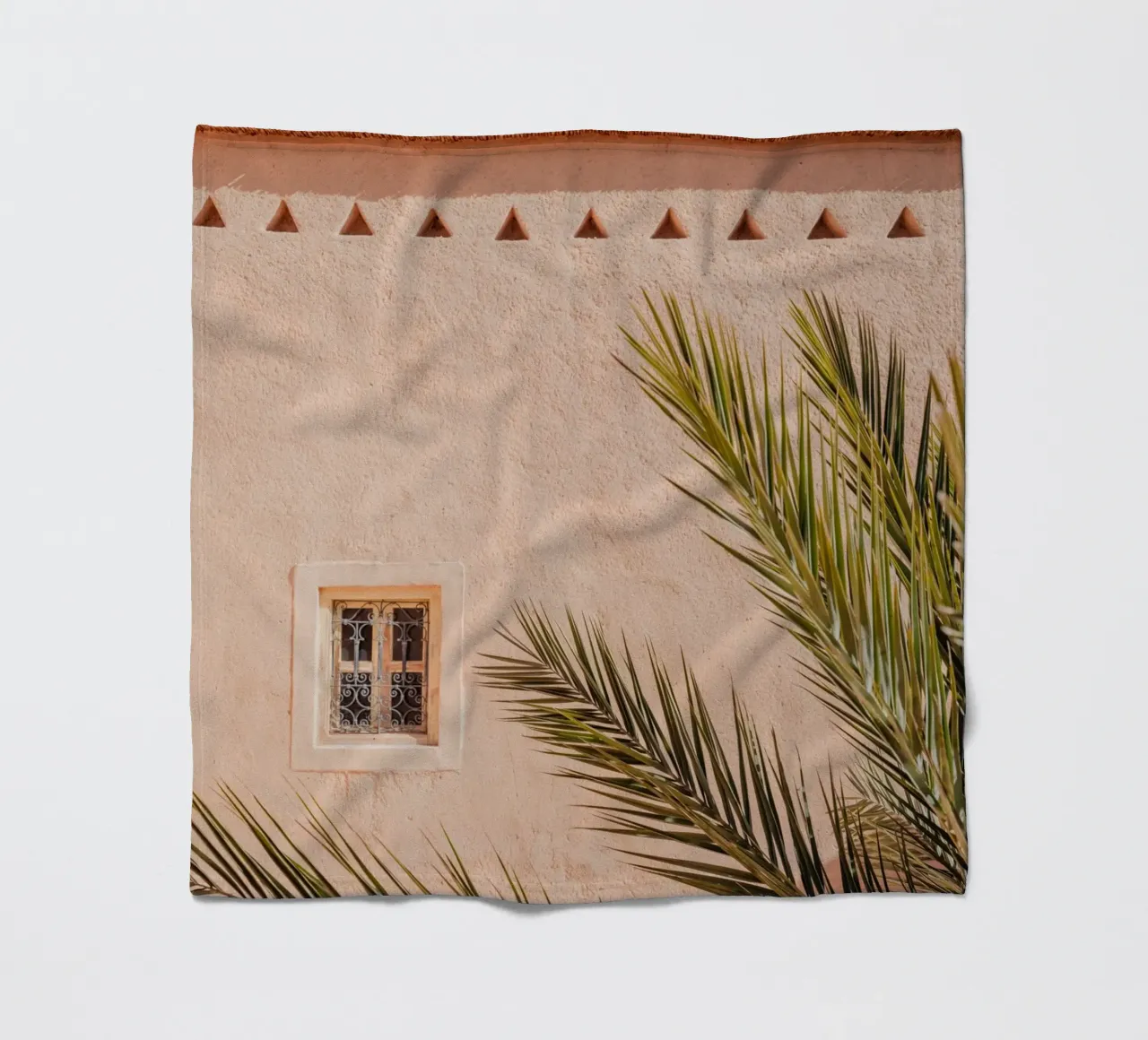 Palm, wall and window in Morocco coperta in pile da photolovers