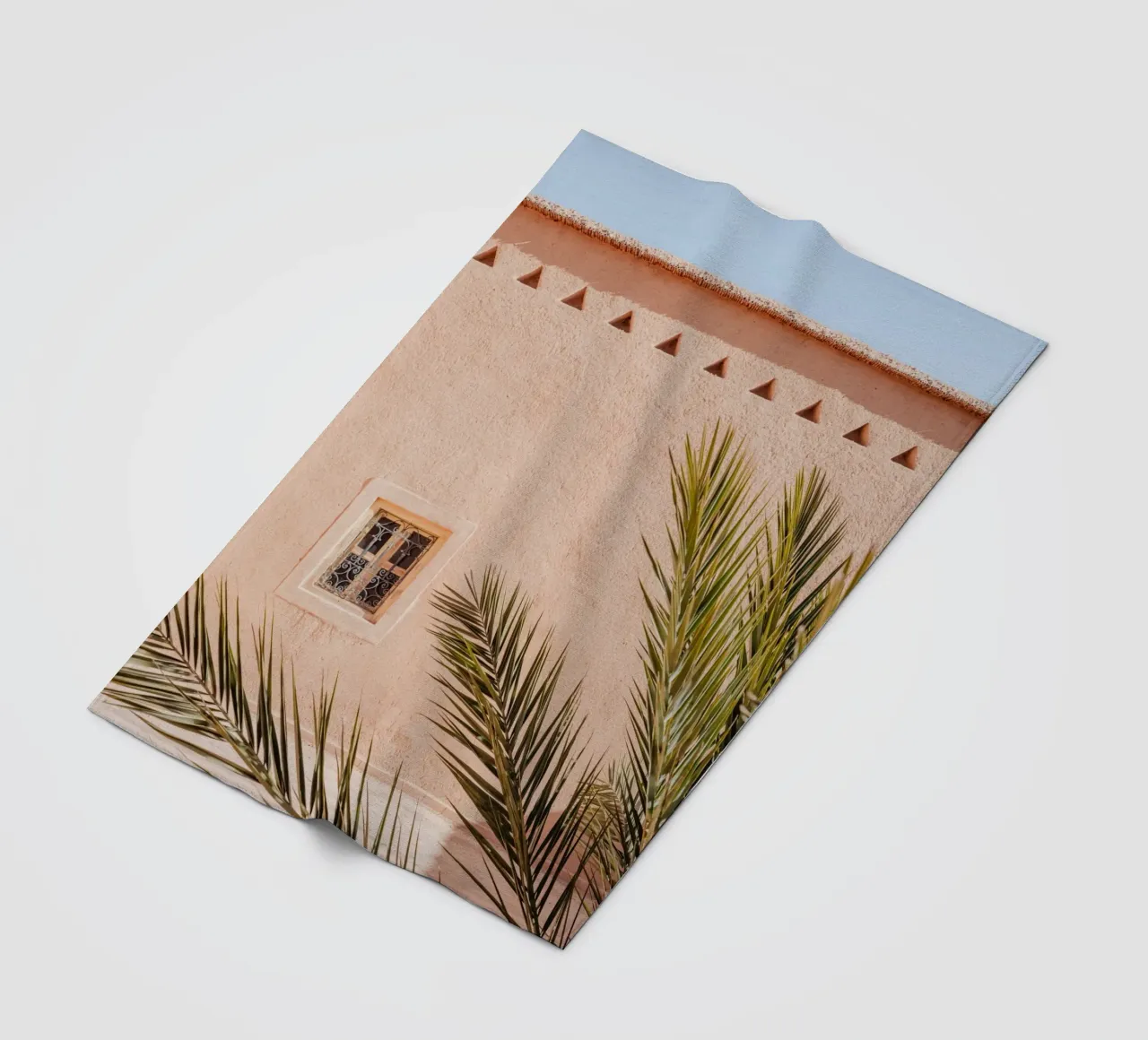 Palm, wall and window in Morocco coperta in pile da photolovers