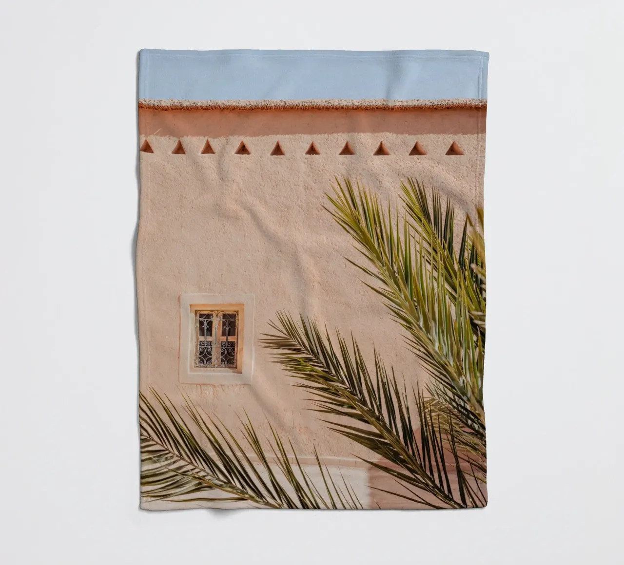 Palm, wall and window in Morocco coperta in pile da photolovers