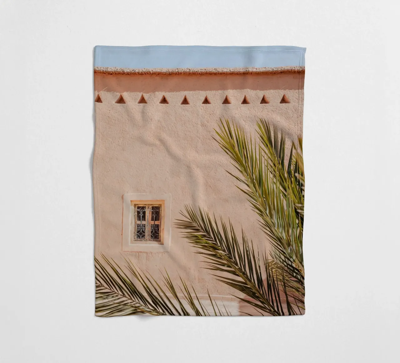Palm, wall and window in Morocco coperta in pile da photolovers