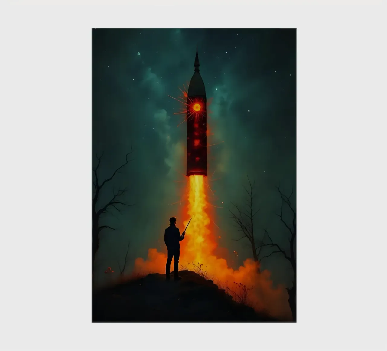 Rakete_2 Notizbuch von Fantasie & Mystikwelten by LK