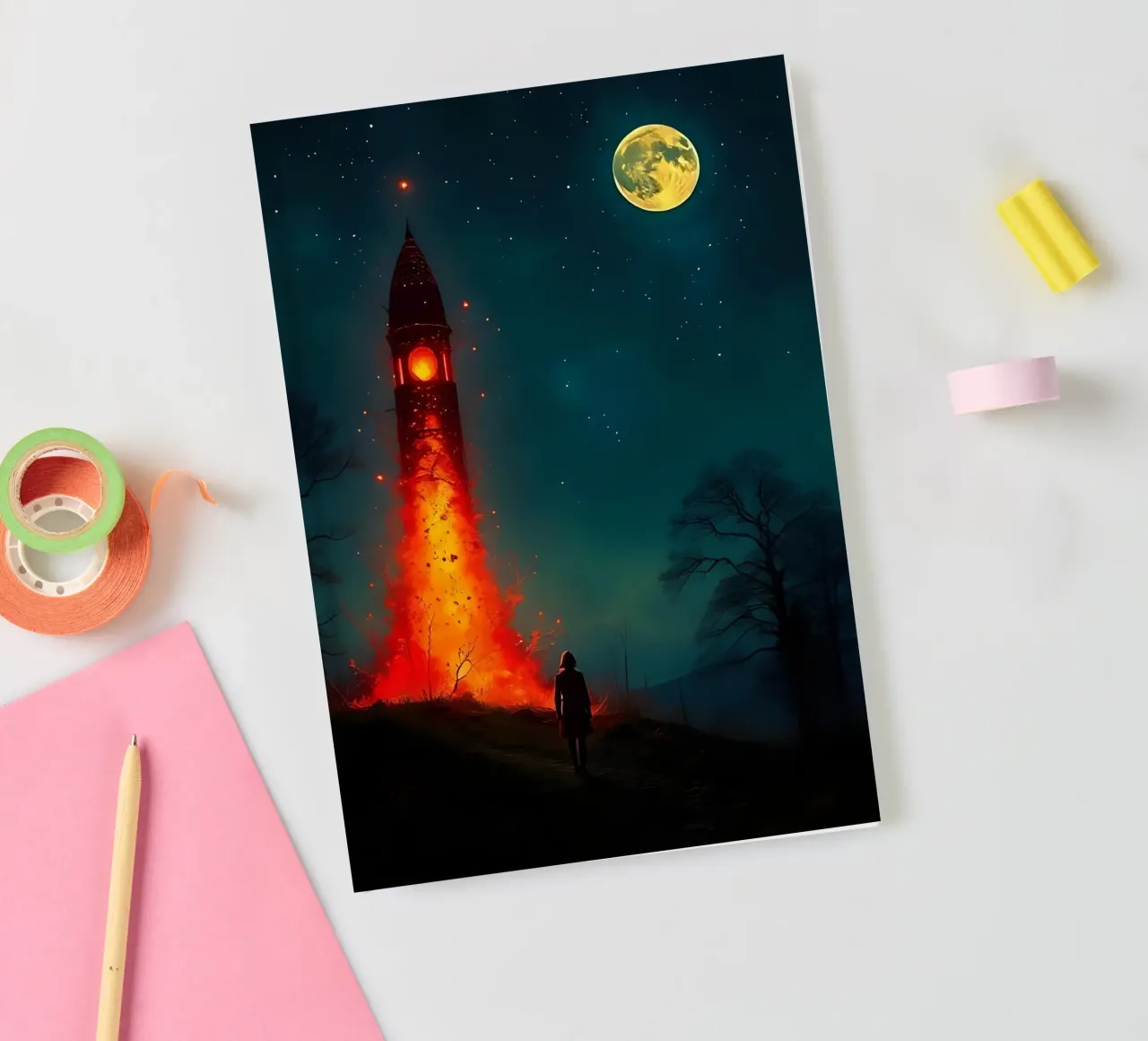 Rakete_3 Notizbuch von Fantasie & Mystikwelten by LK