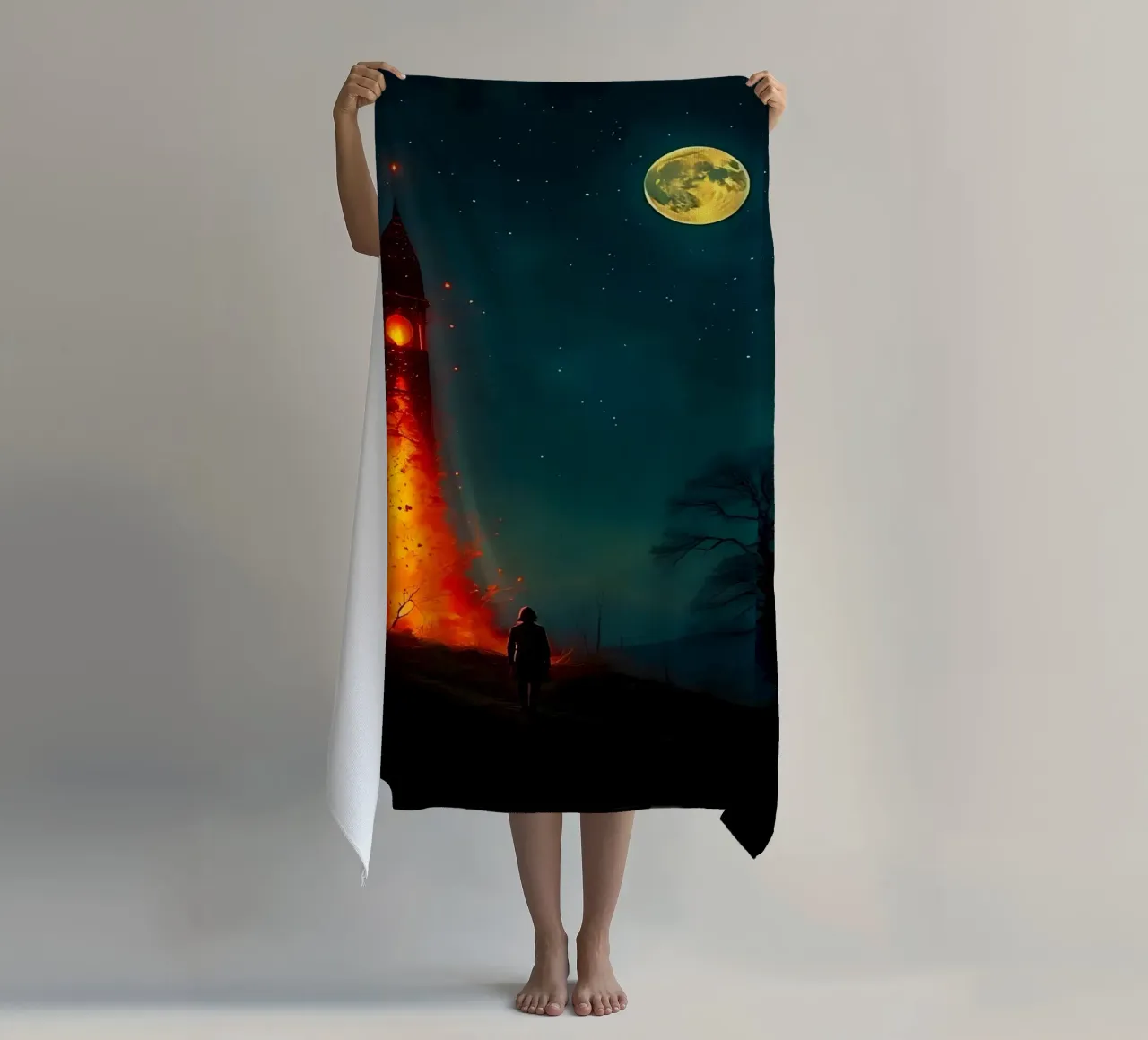 Raket_3 strandhanddoek van Fantasie & Mystikwelten by LK