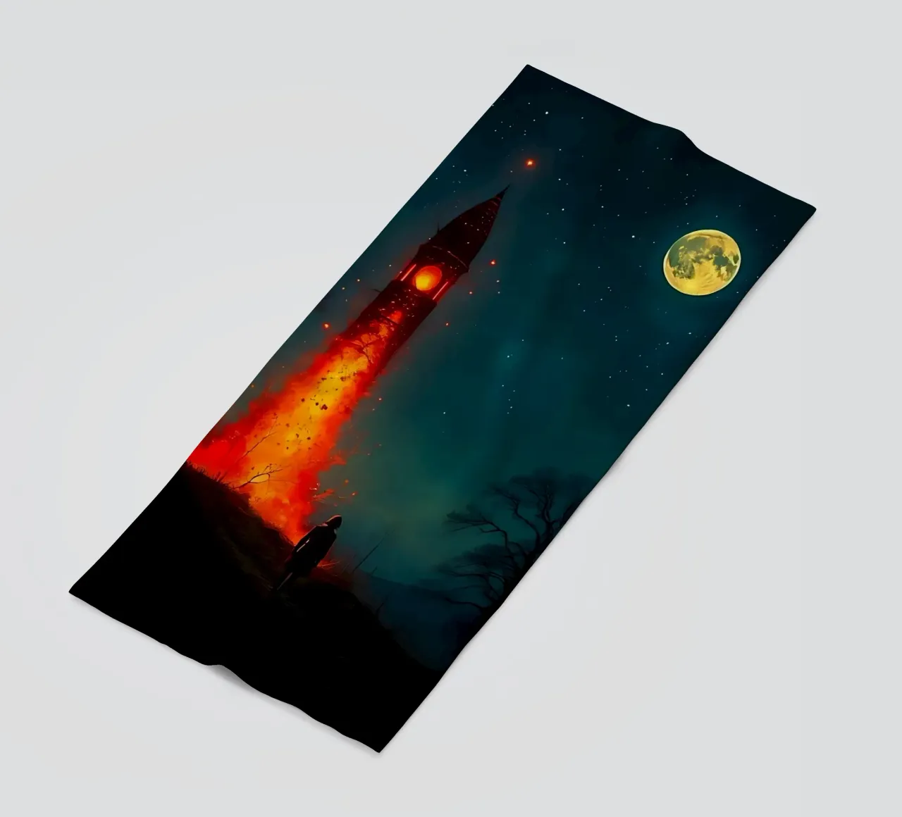 Raket_3 strandhanddoek van Fantasie & Mystikwelten by LK